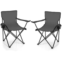 BigDean Campingstuhl Faltstuhl Dunkelgrau