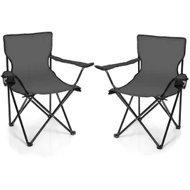 BigDean Campingstuhl Faltstuhl Dunkelgrau