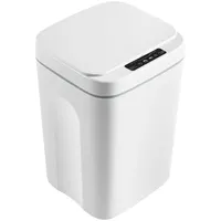 GMSLuu Intelligenter Abfalleimer mit Sensor, automatisch, für Zuhause, Wohnzimmer, Küche, Bad und Toilette, 16 l, Weiß