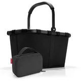 Set carrybag BK, thermocase OY, SBKOY Einkaufskorb mit Kleiner K?hltasche, Frame Black + Black (70407003)