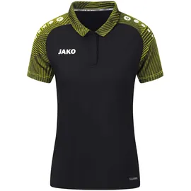 Jako Performance Poloshirt Damen schwarz/soft yellow 34