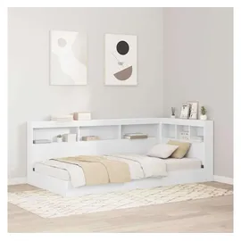 vidaXL Aufbewahrungskopfteil mit Regal Weiß 80 cm Holzwerkstoff