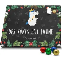 Mr. & Mrs. Panda Schoko Adventskalender Einhorn König mit Schwert - Schwarz - Geschenk, Unicorn, Schokoladen Adventskalender, Pegasus, Ritter, Ein... - Schwarz