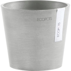 ECOPOTS Blumentopf AMSTERDAM Mini White Grey, BxTxH: 13x13x11,4 cm grau|weiß