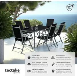 Tectake Aluminium Set 7-tlg. dunkelgrau