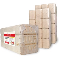 Quebag - RUF ORIGINAL Premium BRIKETTS - Hartholzbriketts ohne Bindemittel oder Zusatzstoffe DIN51731 (10 kg, 12 Stück)