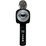 Lexibook Drahtloses Mikrofon mit Lautsprecher und Lichtern, Bluetooth®, Stimmwechselfunktion, Lichteffekte, Mikro-SD-Steckplatz, USB, Schwarz/Silber, MIC260