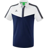 Erima Squad Funktions-Poloshirt white/new navy/slate grey M