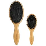 luxuskollektion Haarbürsten Set Wildschweinborsten Bambus Für