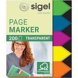 Sigel TRANSPARENT Haftmarker farbsortiert 5x 40 Streifen