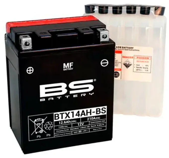 Bs Battery Btx14ah-bs Agm-batterie - Black - One Size