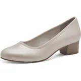 Jana Pumps mit Blockabsatz Vegan, Weiß (Pearlized), 37 EU