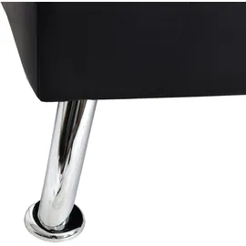 Mendler Sofa HWC-K21, Klappsofa Couch Schlafsofa, Nosagfederung Schlaffunktion Liegefläche 181x107cm ~ Kunstleder, schwarz