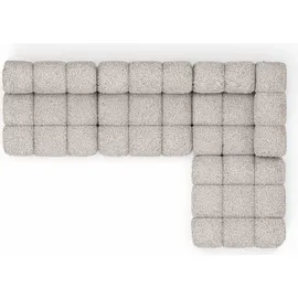 kaiser möbel Eckcouch Bouclé-Stoff 2-Sitzer Beige