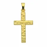 Adelia ́s Kettenanhänger Kreuzanhänger 333 Gold (8K), Goldanhänger Kreuz goldfarben