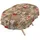 ANRO Tischdecke abwaschbar Herzen Oval 180 x 140 cm Braun