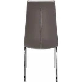 INOSIGN 4-Fußstuhl »Lila« (Set) 2 Stück) Bezug in Kunstleder, verchromtes Metallgestell braun