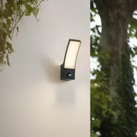 LINDBY Außenwandleuchte Aluminium 24,0 cm mit Bewegungsmelder schwarz