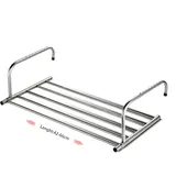 LA CUTE Heizungs- und Balkonwäschetrockner Wäscheständer ausziehbar, Edelstahl, platzsparend, flexibel. 42-66cm, Ausziehbarer Edelstahl-Wäscheständer, flexibel, platzsparend, stabil. silberfarben