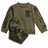 adidas Seasonal Essentials Camo Fleece Jogger Set in French Terry olive strata/black, 68