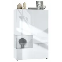 Vladon Standvitrine Morena V2 91,5 x 136,5 x 37 cm Weiß