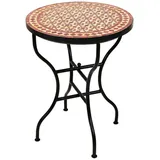 Marrakesch Orient & Mediterran Interior Mosaiktisch Ø 60 x 0 cm Beige/Rot