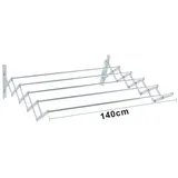 Talox Ausziehbare Aluminium-akkordeon-wäscheleine 140x80cm