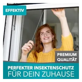 APANA Insektenschutz Fenster Rollo 160 x 160 cm braun