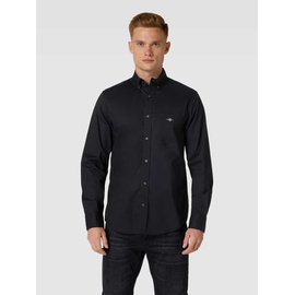 GANT Regular Fit Freizeithemd mit Brusttasche Modell 'POPLIN', Black, M