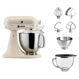 KitchenAid Artisan 5KSM175 Fresh Linen Glasset mit Glasschüssel