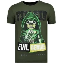 Local Fanatic  T-Shirt Villain Duck Rhinestones Witzig G  in Grün, EU XL