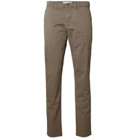 Selected New Miles Slim Fit Chinohose - Morel -