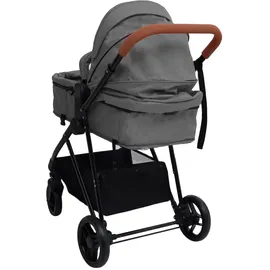 vidaXL 2-in-1 Kinderwagen hellgrau und schwarz 10335