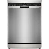 Siemens SN25EI07CE, iQ500 Smarter Geschirrspüler Freistehend, 60 cm breit, Silver Inox, Besteckschublade, Innenbeleuchtung, auto Türöffnung nach Programmende, besonders leise, aquaStop, varioSpeed