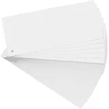 Exacompta 13405B 100er Pack Karton-Trennstreifen. 10,5 x 24 cm weiß. Für eine übersichtliche Anblage Ihrer Dokumente. Trennlaschen Trennblätter Ordner Register Blauer Engel