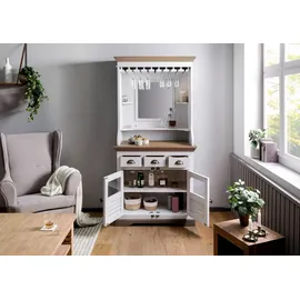 MASSIVMOEBEL24.DE Bar Mango 98x51x190 weiß lackiert TOULOUSE #105