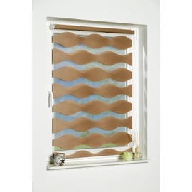 K-HOME Klemmfix Doppelrollo Welle 70 x 150 cm taupe