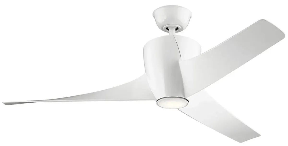 Casa Padrino Luxus Deckenventilator Weiß 142 x H. 41 cm - Moderner dimmbarer Ventilator mit LED Beleuchtung und Fernbedienung - Luxus Accessoires