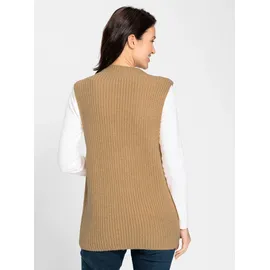 Inspirationen WITT WEIDEN Strickweste in camel | Gr.: 52