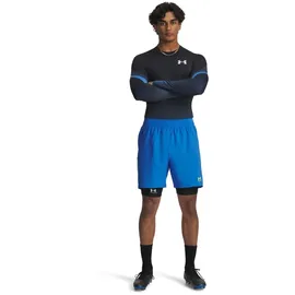 Under Armour Heatgear Sub Crew Langarm-t-shirt - blue / White - M