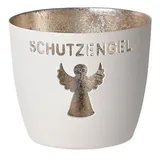 G-C Madras Schutzengel weiß/gold