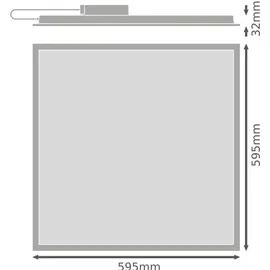 LEDVANCE PANEL ECO 600 36W 840 3600lm 4000K neutralweiss IP40/IP20 4099854187254 - Weiß