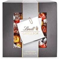 Lindt Schokolade LINDOR Home Office Box | 935 g | Ca. 74 Kugeln mit zartschmelzender Füllung, Sorten: Milch, Dark 60%, Weiß, Haselnuss, Caramel | Pralinen- und Schokoladengeschenk | Großpackung