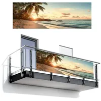 MuchoWow Balkon-Sichtschutz, Samtahorn, Kunststoff, Rechteckig, 300x100 cm, Sonnen- & Sichtschutz, Sichtschutz Garten, Balkon Sichtschutze