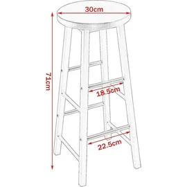 Woltu Bartisch 120 x 40 x 100 cm Beige