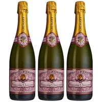 Francoise Chauvenet Cremant de Bourgogne Rose Brut, 3er Pack (3 x 750 ml)