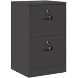 vidaXL Aktenschrank 44 x 50 x 106,5 cm Schwarz/Grau