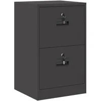 vidaXL Aktenschrank 44 x 50 x 106,5 cm Schwarz/Grau
