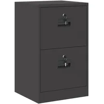 vidaXL Aktenschrank 44 x 50 x 106,5 cm Schwarz/Grau