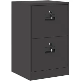 vidaXL Aktenschrank 44 x 50 x 106,5 cm Schwarz/Grau